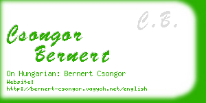 csongor bernert business card